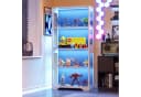 HOMALL Glasvitrine mit RGB-LED-Beleuchtung Standvitrine Schwarz Bild 2