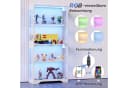 HOMALL Glasvitrine mit RGB-LED-Beleuchtung Standvitrine Schwarz Bild 4