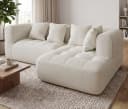 GUNJI Ecksofa L-Form mit Ottomane Samt Bild 2