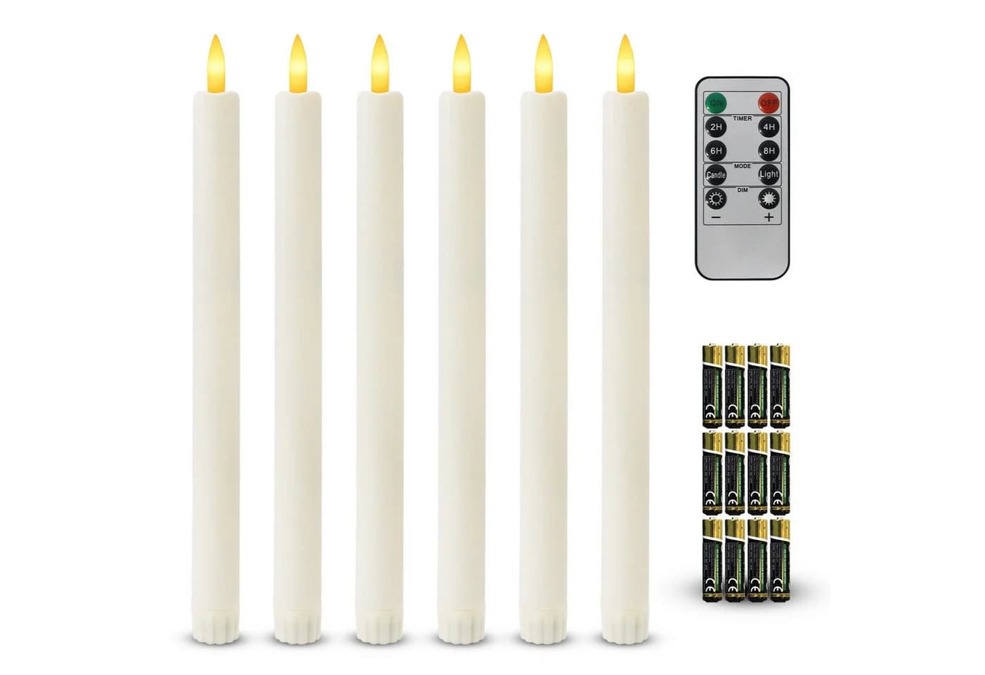 kisidus LED-Kerze LED Stabkerzen mit Fernbedienung 6 pcs - Bild 2
