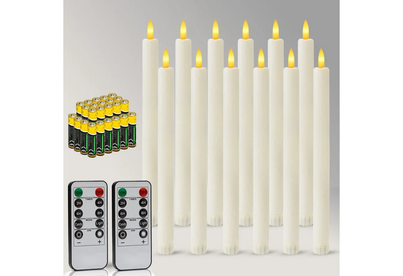 kisidus LED-Kerze LED Stabkerzen mit Fernbedienung 12pcs - Bild 2