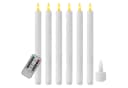 kisidus LED-Kerze LED Stabkerzen mit Fernbedienung 6pcs Flammenlose Tafelkerzen mit Timerfunktion Stabkerzen Weiß für Weihnachten Heimdekoration Bild 2