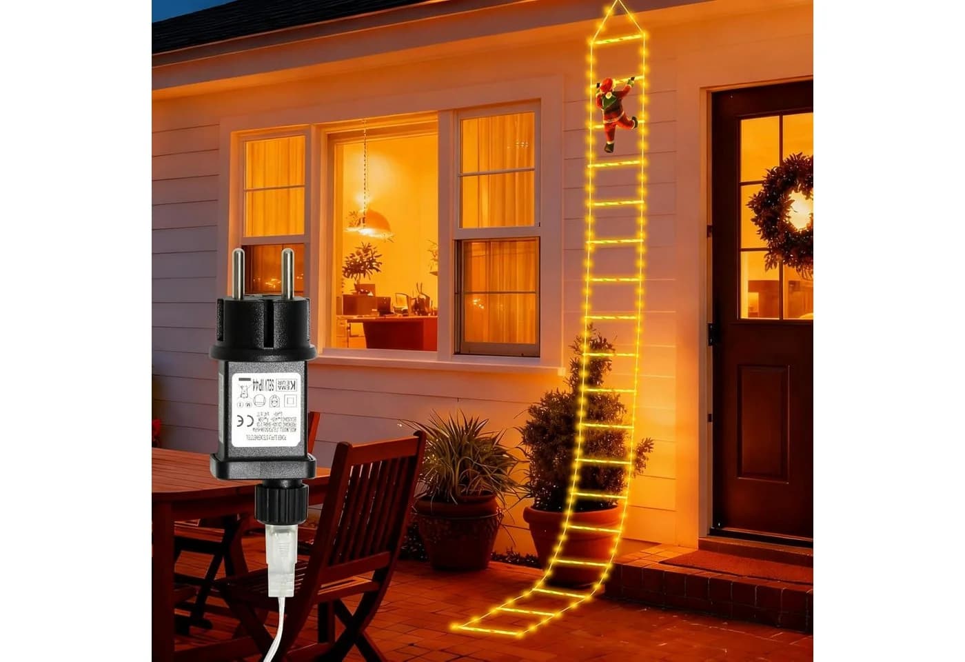 OZAVO LED-Lichterkette mit Weihnachtsmann, 3m, 228 LEDs, Timer, Wasserdicht - Bild 2