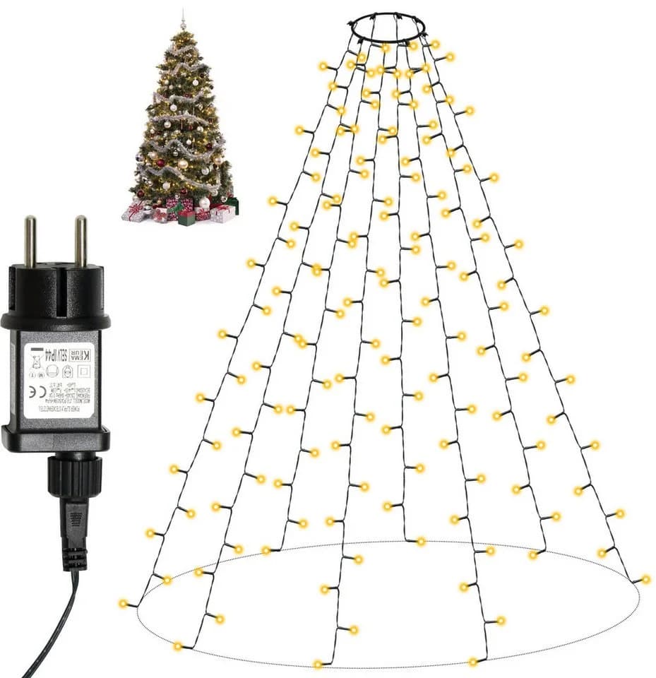 OZAVO LED-Lichterkette mit Ring und 8 Girlanden, 280-flammig - Bild 2