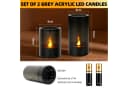 kisidus LED-Kerze 2er Set Acryl mit Staubschutzdeckel Bild 3
