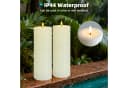 kisidus LED-Kerze Flammenlose Wasserdichte Säulenkerzen mit Fernbedienung Bild 3
