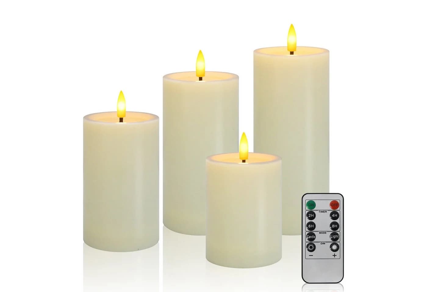 kisidus LED-Kerzen 4-tlg. mit Fernbedienung & Timer - Bild 2