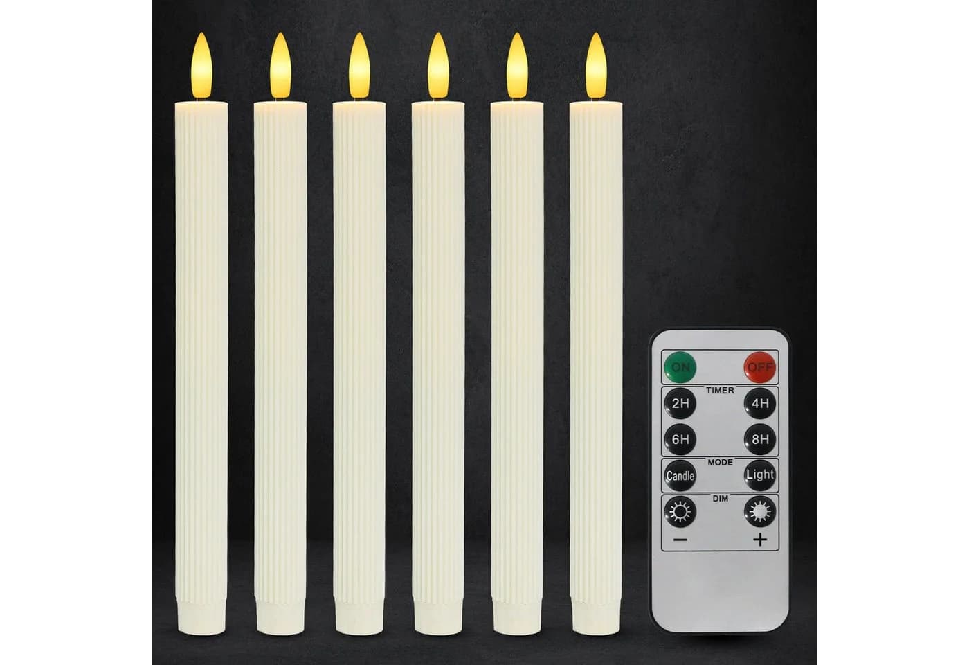 kisidus LED-Kerze LED Stabkerzen mit Fernbedienung Warmweiß - Bild 2