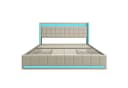 PXloue Polsterbett LED Doppelbett 140x200 cm USB-Typ-C Stauraumbett Bild 1
