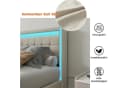 PXloue Polsterbett LED Doppelbett 140x200 cm USB-Typ-C Stauraumbett Bild 5