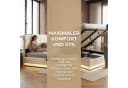 PXloue Polsterbett mit LED & Bettkasten Beige Samt Bild 4