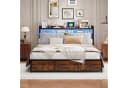 PXloue Polsterbett LED Doppelbett 180x200cm Bild 3