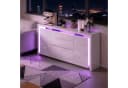Furnishings Home Sideboard LED Hochglanz 160cm Weiß/Schwarz Bild 2