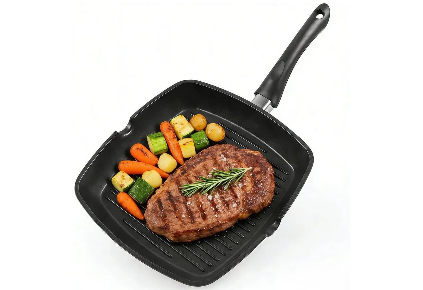 SunJas Grillpfanne 28x28 cm Antihaft Aluminium - Bild 2