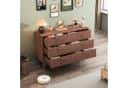 PXloue Kommode 6 Schubladen Braun Holz Sideboard Bild 1