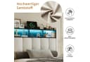 PXloue Polsterbett LED Einzelbett 90x200cm mit Ladefunktion Bild 4