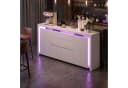 PXloue Kommode Hochglanz Sideboard LED-Beleuchtung 160 cm Bild 2