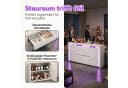 PXloue Kommode Hochglanz Sideboard LED-Beleuchtung 160 cm Bild 5