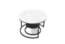 Furnishings Home Couchtisch 2er-Set Runde Beistelltische Holz Metall Bild 3