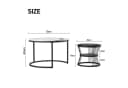 Furnishings Home Couchtisch 2er-Set Runde Beistelltische Holz Metall Bild 4