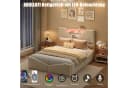 Gdood Polsterbett mit LED und Stauraum Samt 140x200 Bild 4