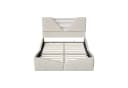 Gdood Polsterbett mit LED und Stauraum Samt 140x200 Bild 5