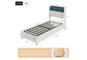 Gdood LED Polsterbett Stauraumbett 90x200 cm Samt Bild 3