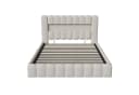 PXloue LED Polsterbett Doppelbett Jugendbett Bettkasten USB-Anschluss 140x200 cm Bild 1