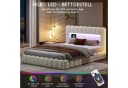 PXloue LED Polsterbett Doppelbett Jugendbett Bettkasten USB-Anschluss 140x200 cm Bild 4