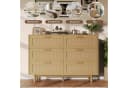 PXloue Sideboard Rattan Beige 6 Schubladen Bild 4