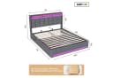 Furnishings Home Polsterbett mit LED und Stauraum Grau Bild 3