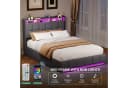 Furnishings Home Polsterbett mit LED und Stauraum Grau Bild 4