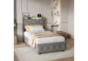 Furnishings Home Stauraumbett Polsterbett LED 90x200cm Samt Modern Bild 2