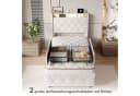 Furnishings Home LED Polsterbett Beige Samt Bild 1