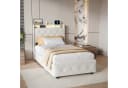 Furnishings Home LED Polsterbett Beige Samt Bild 2