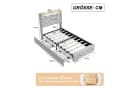 Furnishings Home LED Polsterbett Beige Samt Bild 4