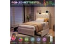 Furnishings Home LED Polsterbett Beige Samt Bild 5