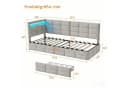 Gdood Polsterbett mit LED und Schubladen Beige Bild 3