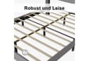 Furnishings Home Polsterbett Grau Leinen Holz Metall Bild 5