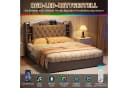 Gdood Stauraumbett Polsterbett Grau mit LED-Beleuchtung Bild 4