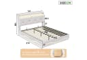Furnishings Home LED Polsterbett Beige Stauraum Bild 3