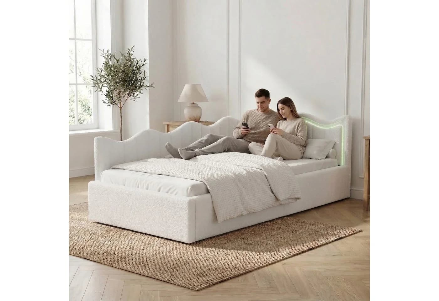 Furnishings Home Polsterbett mit LED-Beleuchtung und Stauraum - Bild 3