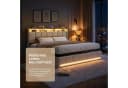 Gdood Polsterbett 160x200 cm mit LED, Stauraum & USB Bild 4
