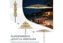 Huracan Rechteck-Sonnenschirm 300x300 cm Braun Neig- & Knickbar Bild 1