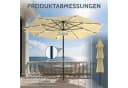 Huracan Rechteck-Sonnenschirm 300x300 cm Braun Neig- & Knickbar Bild 3