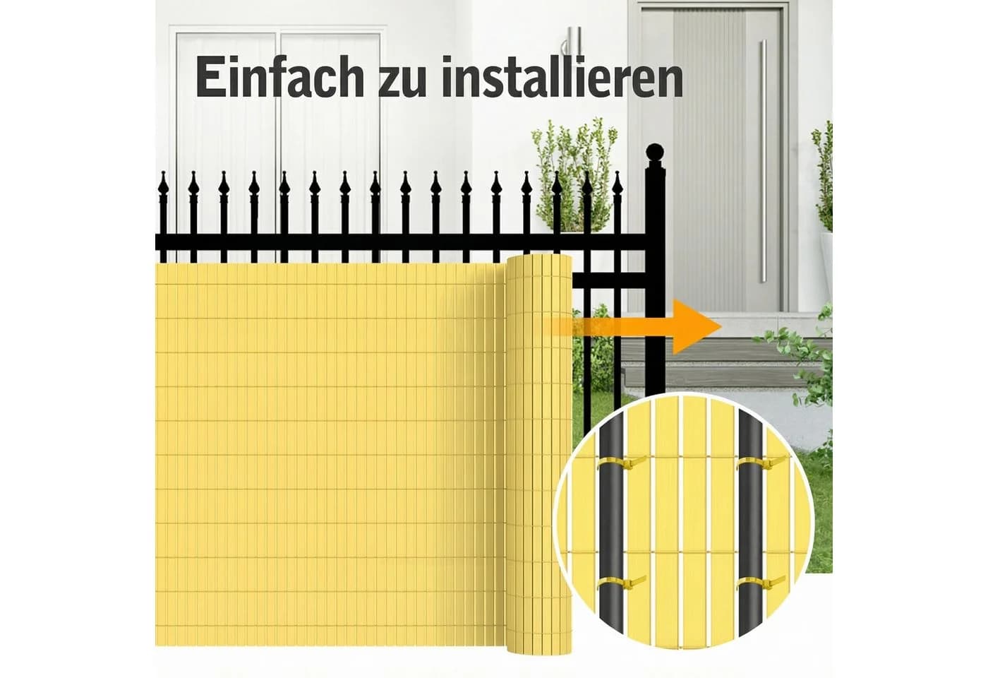 Ferghana PVC Sichtschutzmatte Blickdicht UV-beständig Kürzbar - Bild 5