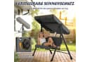 Huracan Hollywoodschaukel 3-Sitzer mit Sonnendach Anthrazit Bild 4