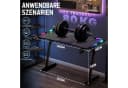 Huracan Gamingtisch mit LED-Beleuchtung & Kohlefaser-Optik Bild 1
