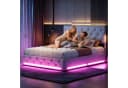 Simurq Polsterbett Beige mit LED und Bettkasten Bild 1