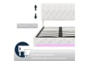 Simurq Polsterbett Beige mit LED und Bettkasten Bild 5